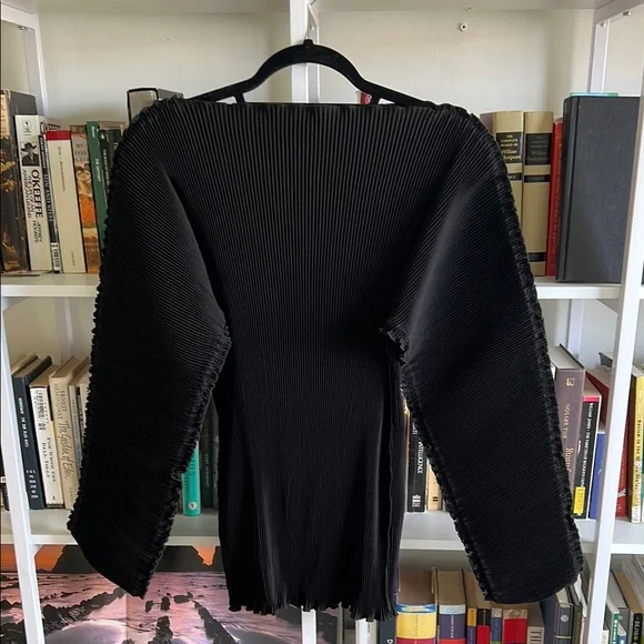 Toteme Black Gathered Azores Plisse Top xs - Picture 3 of 7